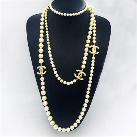 chanel cross necklace|chanel pearl necklace price list.